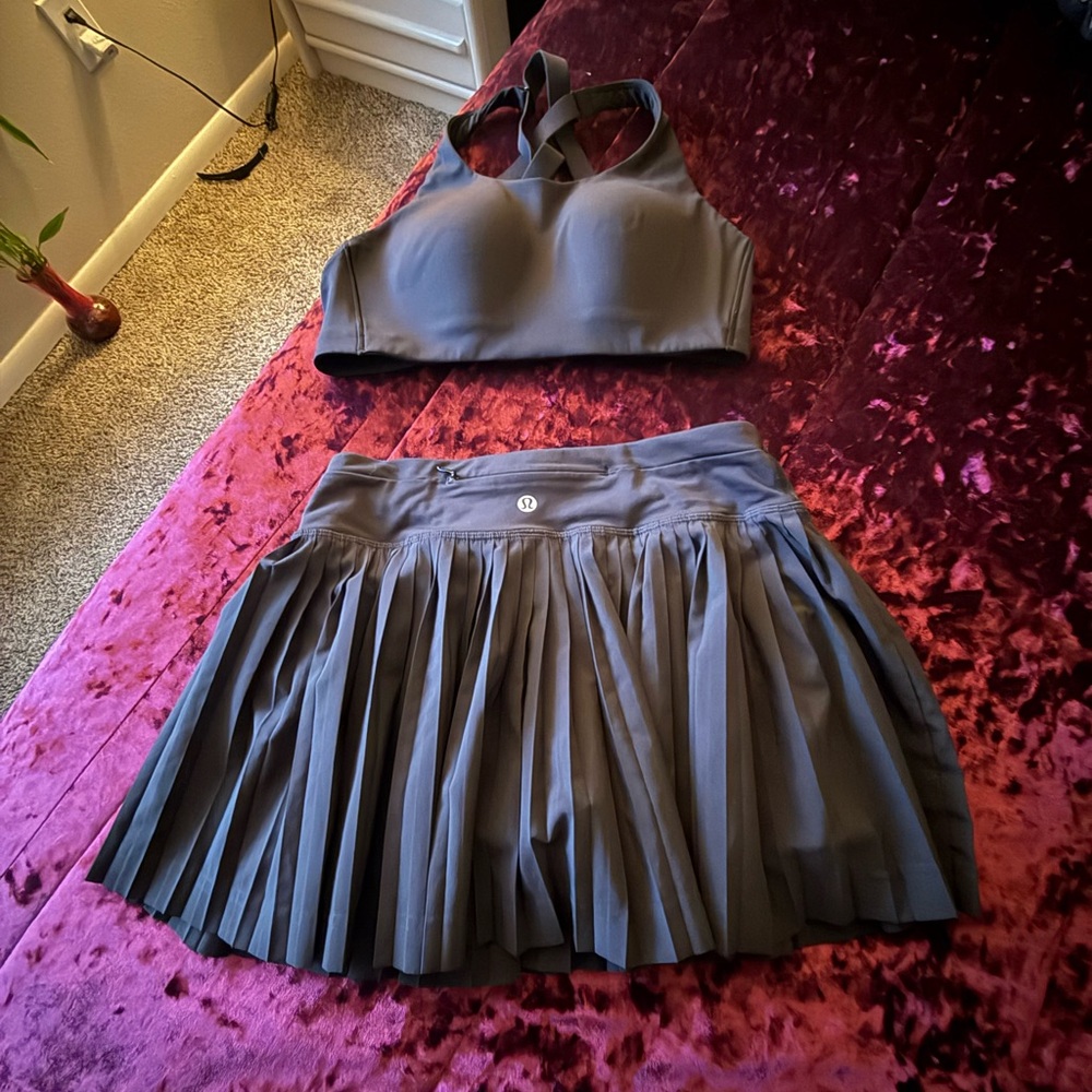 Lululemon Athletica Gray Skirt Set